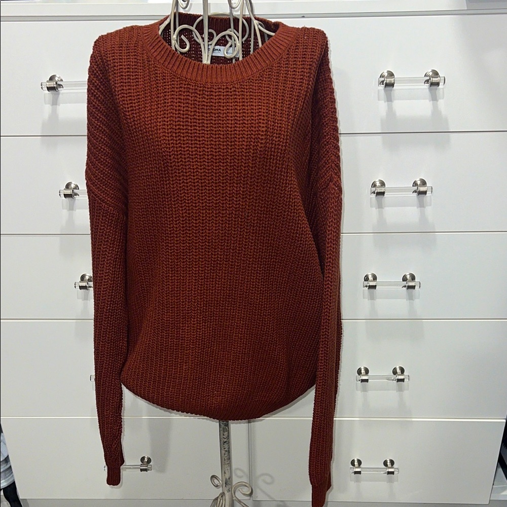 Sonoma Women's Crew Neck Sweater Brick Red, size M